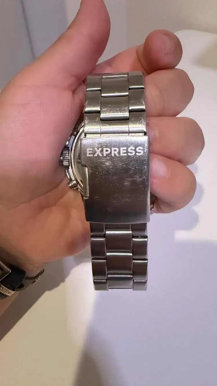 Express Men's Chronograph Silver-Tone Stainless Steel Watch FMDEX028S